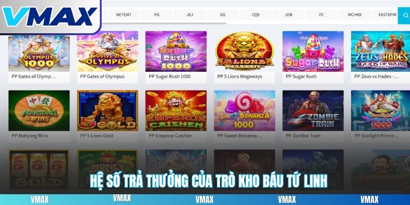Hệ số trả thưởng của trò kho báu tứ linh
